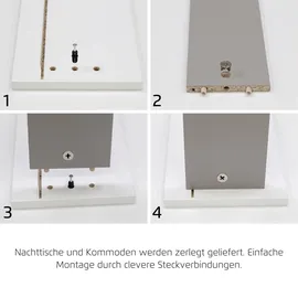 Rauch Kombikommode 120 x 81 x 42 cm Grau / Eiche
