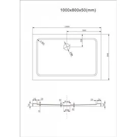 Buylando Ela Eck-Duschkabine mit Schiebetür 100 x 80 cm weiß inkl. Duschtasse