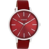 Oozoo Damen Armbanduhr Timepieces Analog Leder rot UOC11299 Analoguhr