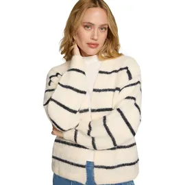 Zero Strickjacke mit Streifen Patch Cream/Dark Blue L