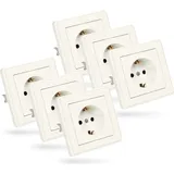 Absina Schuko-Steckdose 6 St. Weiß