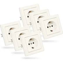 Absina Schuko-Steckdose 6 St. Weiß