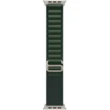 Apple Alpine Loop (L), Ersatzarmband, Apple Watch Ultra 49mm dunkelgrün/Titan Natur (MXMW3ZM/A)