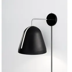 Nyta Tilt Wall Wandleuchte grau | schwarz matt | mit Kabel und Stecker