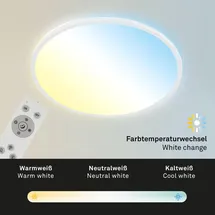 Briloner LED Panel Slim Ø 48 cm, weiß utraflach CCT