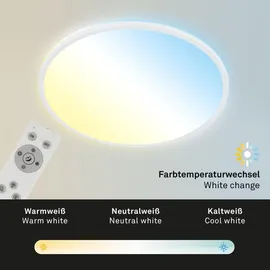 Briloner LED Panel Slim Ø 48 cm, weiß utraflach CCT