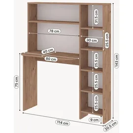 [en.casa] Schreibtisch Onega Beige