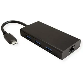 Value USB 3.2 Gen 1 Typ C zu Gigabit Ethernet Konverter + Hub