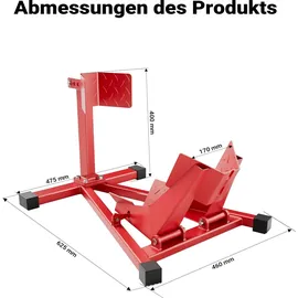 Wiltec Wagenheber Stahl 670 x 480 mm rot/schwarz