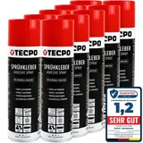 10x TECPO Sprühkleber Hochtemperatur Industriekleber, 500 ml