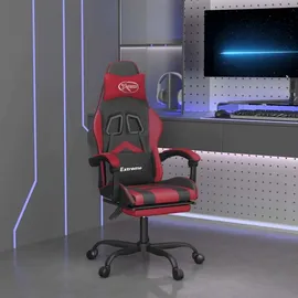 vidaXL Gaming-Stuhl mit Fußstütze Schwarz & Rot