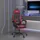 vidaXL Gaming-Stuhl mit Fußstütze Schwarz & Rot