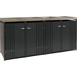 MCW Mülltonnenverkleidung O67 125 x 260 x 84 cm anthrazit