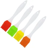 4-teiliges Silikon-Backpinsel-Set, hitzebeständig, geeignet für Grill, Gebäck, Rühren, Backen und Kochen