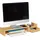Relaxdays Monitorständer Bambus HBT: 12x70x19cm Braun