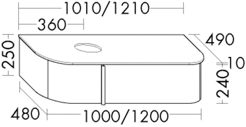 Burgbad Waschtischunterschrank Lavo 2.0 250x1010x495 Frassino Dekor Cappuccino, SFZX101RF5054 SFZX101RF5054