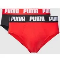 Puma Slip mit Label-Detail im 2er-Pack, Rot, XL