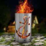 Tiko-Metalldesign Feuertonne - Feuerkorb mit Motiv - – Verleihen Sie Ihrem Garten EIN besonderes Ambiente für unvergessliche Abende mit ihren Freunden