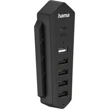Hama 6in1 USB-HubPlayStation Schwarz - schwarz