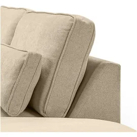 xonox Eckcouch Webstoff 2-Sitzer Beige