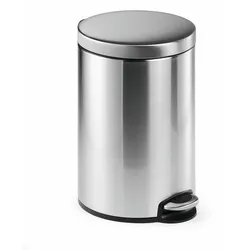 Durable Treteimer Edelstahl 12L rund, 12 l, Rund, Edelstahl, Edelstahl, Terrasse