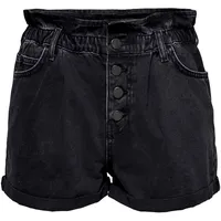 Only Damen Paperbag-Taille Shorts - Schwarz