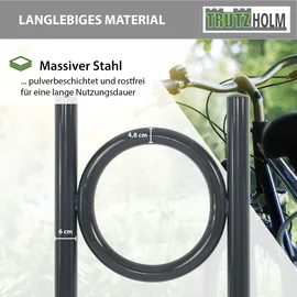Trutzholm Fahrradständer 2x Fahrradanlehnbügel 115 x 52 cm Ø 60 mm grau