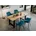Essgruppe SALESFEVER Esszimmerausstattung aus Holz und natur Samt 160 85 Massivholz Polyester Sitzmöbel-Sets Essgruppe Essgruppe im stilvollen Look mit 4 Stühlen