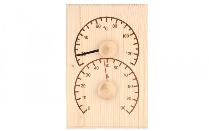4Living - Sauna Thermometer, Hygrometer - Kiefer