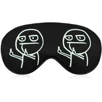 Lustige Mittelfinger-Schlafmaske, Augenabdeckung zum Schlafen, Augenbinde mit verstellbarem Riemen, blockiert leichtes Nacht-Reise-Nickerchen für Männer und Frauen