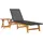 vidaXL Sonnenliege mit Tisch Poly Rattan und Massivholz Akazie