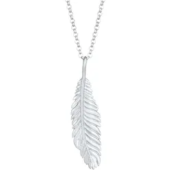KUZZOI Herren Feder Vogel Oxid 925 Silber Ketten   