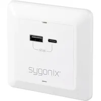 Sygonix SY-5251910 USB-Ladesteckdose Überspannungsschutz, mit USB-C®, mit USB-Ladeausgang Weiß