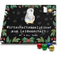 Mr. & Mrs. Panda Schoko Adventskalender Wirtschaftsanalytiker Leidenschaft - Schwarz - Geschenk, Arbeitskollege, Mitarbeiter, Rente, Ausbildung - Schwarz