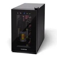 Klarstein Shiraz 8 Uno Vertical Weinkühlschrank 8 Flaschen 8 - 18 °C Touch-Control Schwarz