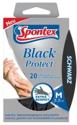 Spontex Black Protect Nitril-Handschuh 12969027 , 1 Packung = 10 Paar, Größe 7 - 7,5