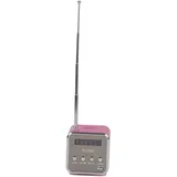 Mini-lautsprecher Mit Ukw-radio, Musikplayer, Pc-kompatibel, Kompatibel Mit Tf-karte Und Usb-stick, Elegantes Rosa Design