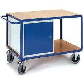 ROLLCART Werkstattwagen Stahl 1200 x 800mm blau mit Schrank