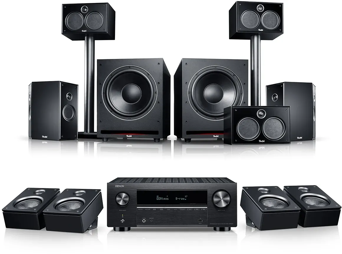 SYSTEM 6 THX + DENON X3800H für Dolby Atmos "5.2.4-Set"