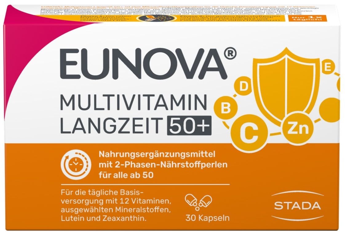 Eunova® Langzeit 50+ - Multivitaminpräparat für Menschen ab 50 Jahren