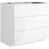 neoro n50 Unterschrank B: 80 cm mit 3 Auszügen, BN0452WH