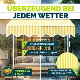 tillvex Klemmmarkise 250 cm gelb