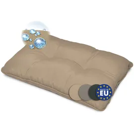 Beautissu Rückenkissen 60 x 40 x 12 cm beige 1 St.