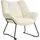 Tectake Sessel Kjeld Bouclé 73 x 72 x 81 cm Creme mit verstellbarer Rückenlehne