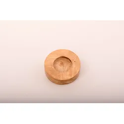Kerzenhalter und Teelichthalter Holz Dunkel (Innen Ø 4 cm, Außen 8 cm)