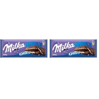 Milka OREO 1 x 300g I Großtafel I Alpenmilch-Schokolade I mit Milchcréme-Füllung und OREO Keks I Milka Schokolade aus 100% Alpenmilch I Tafelschokolade (Packung mit 2)