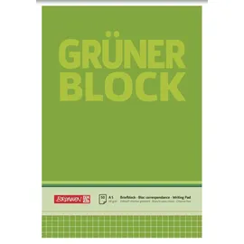 Brunnen Briefblock Grüner Block A5 kariert Grün