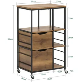 SoBuy Küchenwagen Servierwagen Rollwagen Barwagen Küchenregal FKW111-PF
