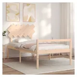 vidaXL Seniorenbett mit Kopfteil 100x200 cm Massivholz vidaXL