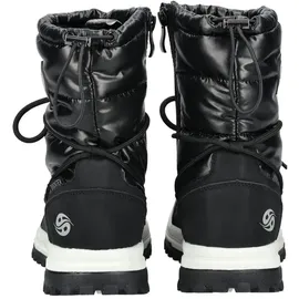 Dockers by Gerli Damen Combat Boots, Frauen Stiefeletten,wasserabweisend,warm gefüttert,schnürstiefel,Winterstiefel,schwarz,36 EU - 36